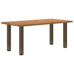 vidaXL Table à manger marron clair bois de chêne massif rectangulaire