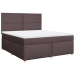 vidaXL Sommier à lattes de lit avec matelas Marron foncé 180x200 cm