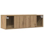 vidaXL Meubles TV muraux 2 Pièces chêne artisanal 100x30x30 cm