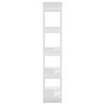 vidaXL Bibliothèque/Séparateur de pièce Blanc brillant 80x30x160 cm