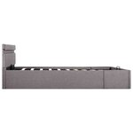 vidaXL Cadre de lit à stockage hydraulique et LED taupe 120x200 cm