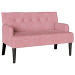 vidaXL Banc Chesterfield Rose 112 x 65 5 x 75 cm Velours