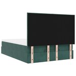 vidaXL Cadre de lit ottoman avec matelas vert foncé 140x200 cm velours