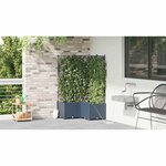 vidaXL Pots de jardin Gris 80 x 80 x 142 cm Acier