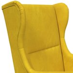 vidaXL Fauteuil Jaune Velours