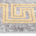 vidaXL Tapis lavable gris et doré 150x230 cm antidérapant