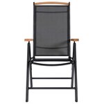 vidaXL Chaises de jardin pliables lot de 4 aluminium et textilène noir
