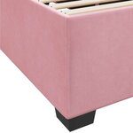 vidaXL Cadre de lit avec matelas Rose 120 x 200 cm tissu