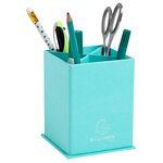 Pot À Crayons Carré 4 Compartiments Carton Teksto - Vert D'eau - X 8 - Exacompta