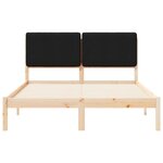 vidaXL Cadre de lit avec tête de lit rembourrée Noir 150 x 200 cm