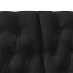 vidaXL Tête de lit capitonnée Noir 120 cm Pin massif