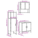 vidaXL Ensemble de meubles de salle de bain 3 Pièces Chêne fumé
