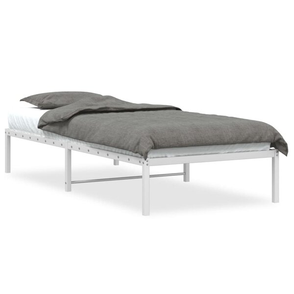 vidaXL Cadre de lit métal blanc 90x200 cm