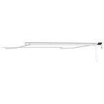 vidaXL Auvent avec Blanc 4 × 3 5 m Métal