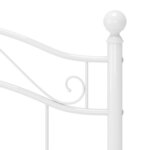 vidaXL Cadre de lit sans matelas blanc métal 100x200 cm