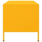 vidaXL Table basse jaune moutarde 68x50x50 5 cm acier