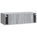 vidaXL Meuble TV mural Sonoma gris 98 x 41 x 30 cm Bois d'ingénierie
