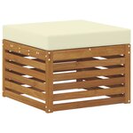 vidaXL Ensemble de canapés d'extérieur 5 pc Naturel et Crème