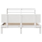 vidaXL Cadre de lit avec tête de lit sans matelas blanc 160x200 cm