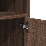 vidaXL Armoire à roulettes chêne marron 60x48x81 cm bois d'ingénierie