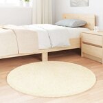 vidaXL Tapis Shaggy à poils longs NAVARRA crème 100x100 cm polyester