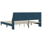vidaXL Cadre de lit avec tête de lit Bleu 180 x 200 cm Velours