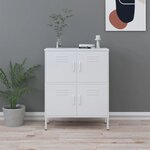 vidaXL Armoire de rangement Blanc 80x35x101 5 cm Acier