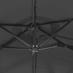 vidaXL Parasol de jardin à double tête anthracite 316x145 cm