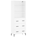 vidaXL Buffet haut Blanc 69 5x34x180 cm Bois d'ingénierie