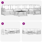 vidaXL Ensemble de canapés d'extérieur 6 pc Naturel et Crème