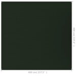 vidaXL Tapis de tente 400x400 cm Vert foncé PEHD