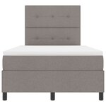 vidaXL Lit à ressort avec matelas Taupe 120x200 cm Tissu