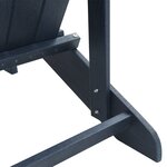 vidaXL Chaise Adirondack avec Repose-pieds Bleu Marine HDPE
