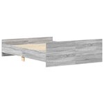 vidaXL Cadre de lit sans matelas sonoma gris 140x190 cm