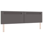 tête de lit vidaXL design simple gris 200 cm en simili cuir