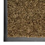 vidaXL Paillasson lavable Marron 90x150 cm