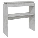 vidaXL Table console Gris béton 80x30x80 cm Aggloméré