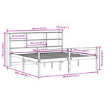 vidaXL Lit bibliothèque sans matelas blanc 180x200 cm bois pin massif
