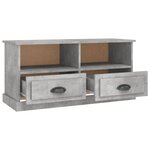 vidaXL Meuble TV gris béton 93x35 5x45 cm bois d'ingénierie