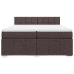 vidaXL Sommier à lattes de lit avec matelas Marron foncé 200x200 cm