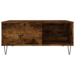 vidaXL Table basse chêne fumé 80x80x36 5 cm bois d'ingénierie