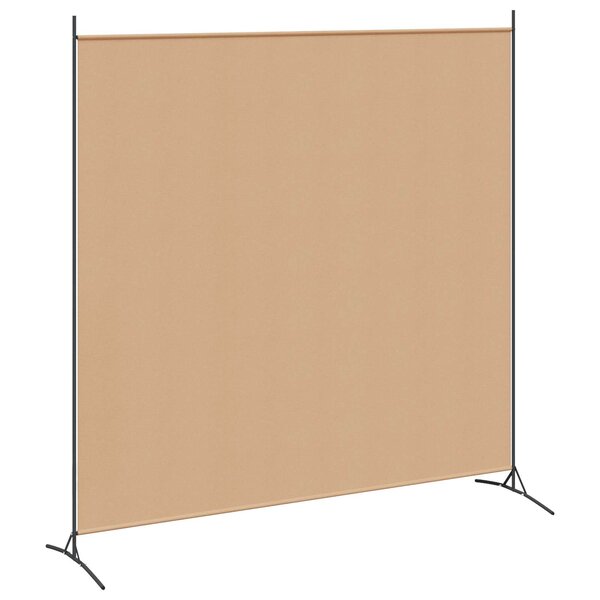 vidaXL Diviseur de pièce à panneau unique Beige 175 x 180 cm Tissu