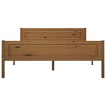 vidaXL Cadre de lit Bois de pin massif Marron miel 160x200 cm