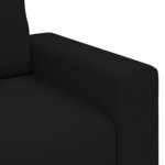 vidaXL Canapé à 3 places noir 180 cm tissu