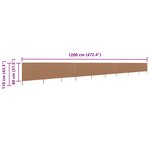 vidaXL Paravent 9 panneaux Tissu 1200 x 80 cm Taupe