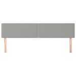 vidaXL Têtes de lit 2 Pièces Gris clair 100x5x78/88 cm Tissu