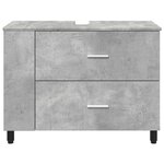 vidaXL Unité de vanité de salle de bain Gris béton 80 x 35 x 60 cm