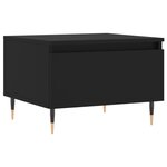 vidaXL Table basse noir 50x46x35 cm bois d'ingénierie