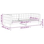 vidaXL Lit de repos sans matelas noir 90x200 cm velours