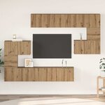 vidaXL Ensemble meuble TV 8 Pièces Chêne artisanal Bois d'ingénierie